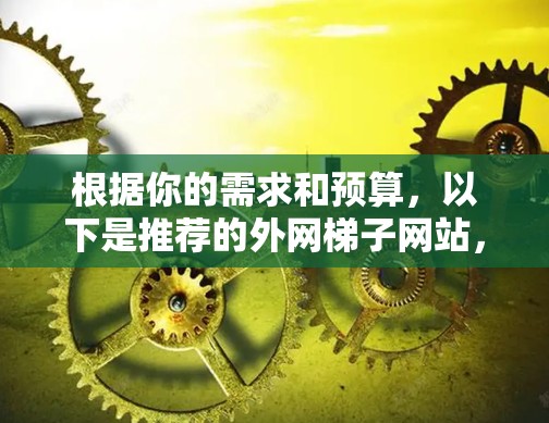 根据你的需求和预算,以下是推荐的外网梯子网站,并详细说明每个推荐的原因和适用场景