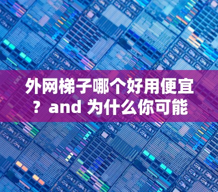 外网梯子哪个好用便宜?and 为什么你可能需要一个