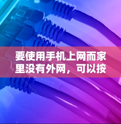 要使用手机上网而家里没有外网,可以按照以下步骤操作