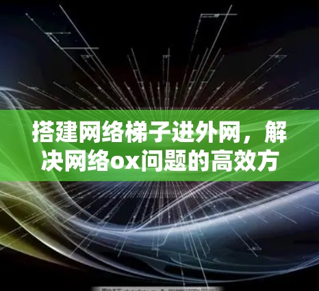 搭建<strong>网络梯子</strong>进外网，解决网络ox问题的高效方法