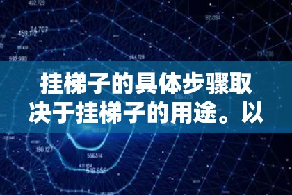 挂梯子的具体步骤取决于挂梯子的用途。以下是两种常见情况的解决方案 挂梯子的具体步骤取决于挂梯子的用途。以下是两种常见情况的解决方案