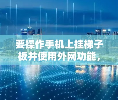 要操作手机上挂梯子板并使用外网功能，您可以按照以下步骤进行