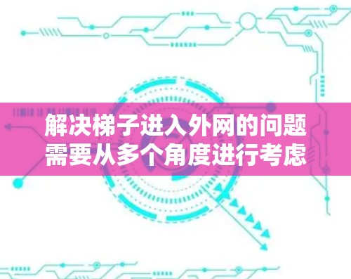 解决梯子进入外网的问题需要从多个角度进行考虑和处理。以下是分步的解决方案