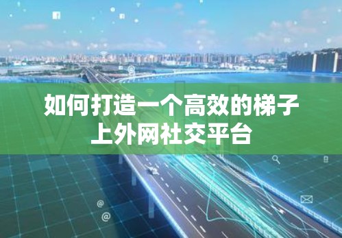 如何打造一个高效的梯子上外网社交平台