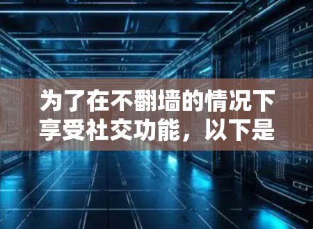 为了在不<strong>翻墙</strong>的情况下享受社交功能,以下是一个详细的解决方案