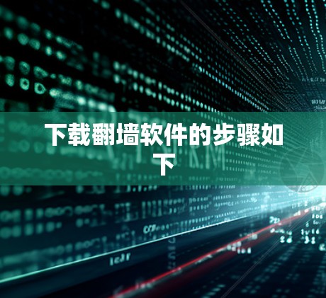 下载翻墙软件的步骤如下