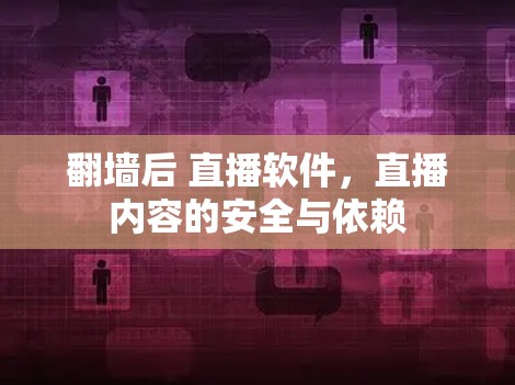 <strong>翻墙</strong>后 直播软件,直播内容的安全与依赖