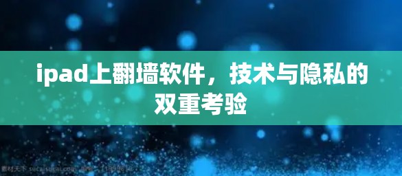 ipad上<strong>翻墙</strong>软件，技术与隐私的双重考验