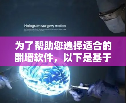 为了帮助您选择适合的<strong>翻墙</strong>软件,以下是基于您的需求的分析和推荐
