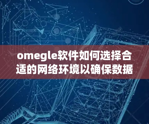 omegle软件如何选择合适的网络环境以确保数据安全