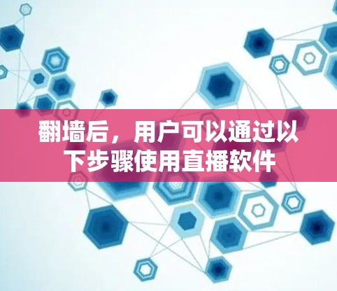 <strong>翻墙</strong>后，用户可以通过以下步骤使用直播软件