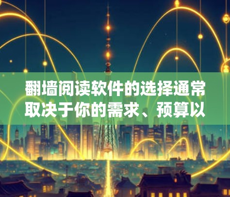 <strong>翻墙</strong>阅读软件的选择通常取决于你的需求、预算以及对软件的使用习惯。以下是一些 commonly used 的<strong>翻墙</strong>阅读软件推荐，根据你的需求和预算进行选择