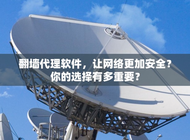 <strong>翻墙</strong>代理软件,让网络更加安全?你的选择有多重要?