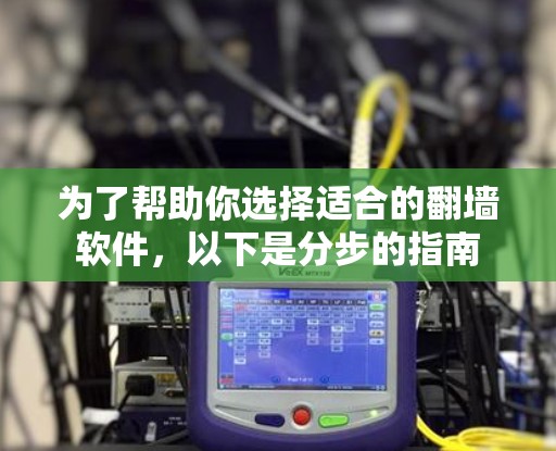 为了帮助你选择适合的<strong>翻墙</strong>软件,以下是分步的指南
