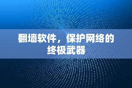 <strong>翻墙</strong>软件,保护网络的终极武器
