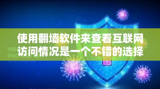 使用<strong>翻墙</strong>软件来查看互联网访问情况是一个不错的选择，但需要谨慎使用，确保安全和效率。以下是详细的步骤和建议