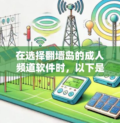 在选择<strong>翻墙</strong>岛的成人频道软件时,以下是一些综合考虑的因素和建议