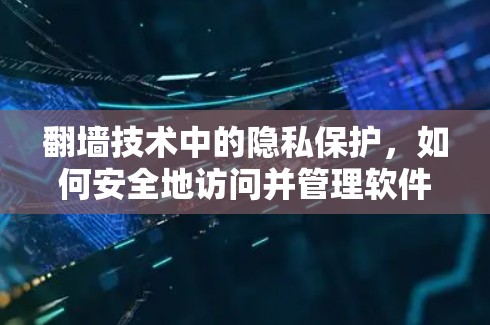 <strong>翻墙</strong>技术中的隐私保护,如何安全地访问并管理软件