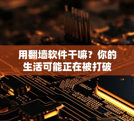 用<strong>翻墙</strong>软件干嘛?你的生活可能正在被打破