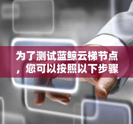 为了测试蓝鲸云梯节点,您可以按照以下步骤进行 为了测试蓝鲸云梯节点,您可以按照以下步骤进行