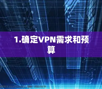 1.确定VPN需求和预算