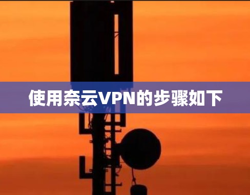使用奈云VPN的步骤如下
