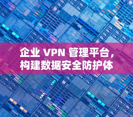 企业 VPN 管理平台,构建数据安全防护体系的关键
