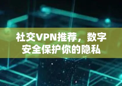 社交VPN推荐,数字安全保护你的隐私