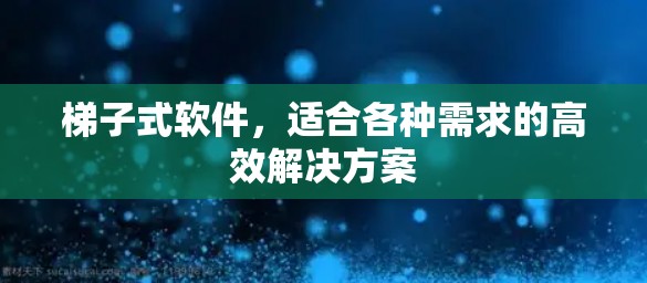 梯子式软件，适合各种需求的高效解决方案