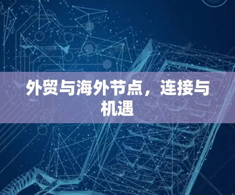 外贸与海外节点,连接与机遇