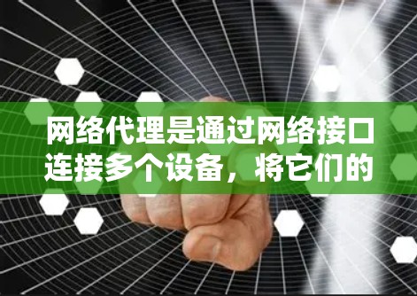网络代理是通过网络接口连接多个设备,将它们的IP地址映射到同一个网络代理上。以下是对网络代理IP线路问题的详细解答