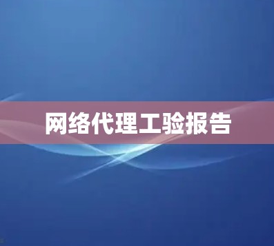 网络代理工验报告