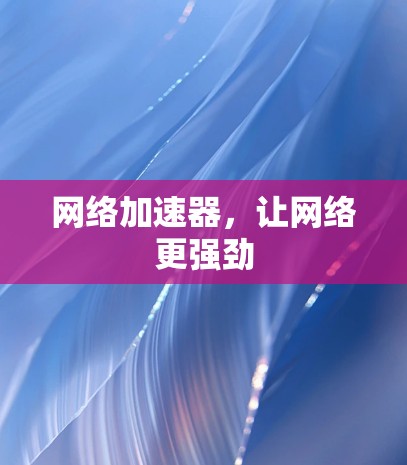 网络加速器,让网络更强劲