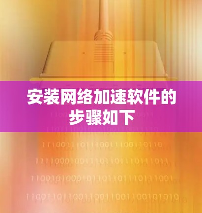 安装网络加速软件的步骤如下